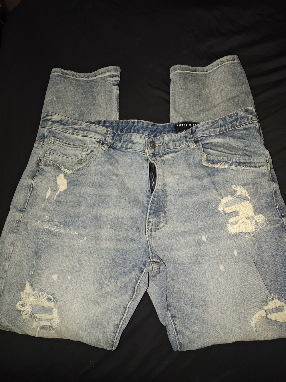 Men’s Distressed Light Blue Jeans